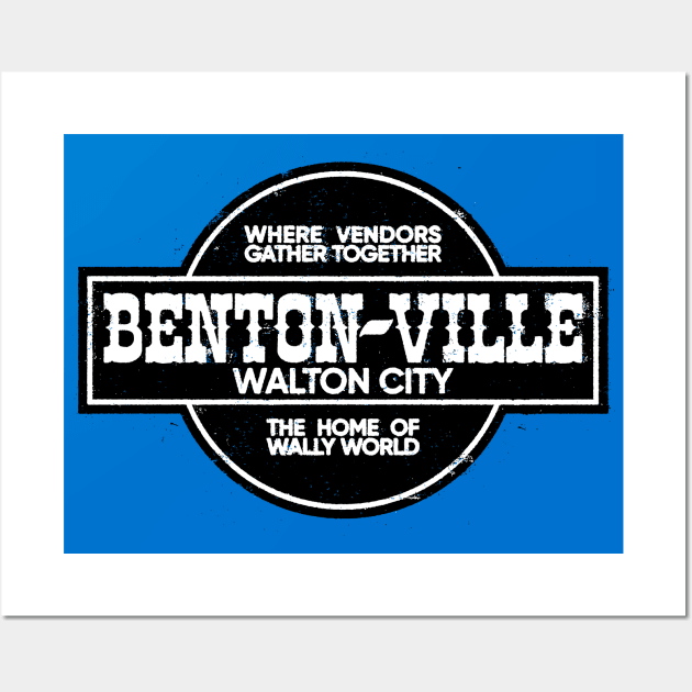 Bentonville - Walton City Wall Art by rt-shirts